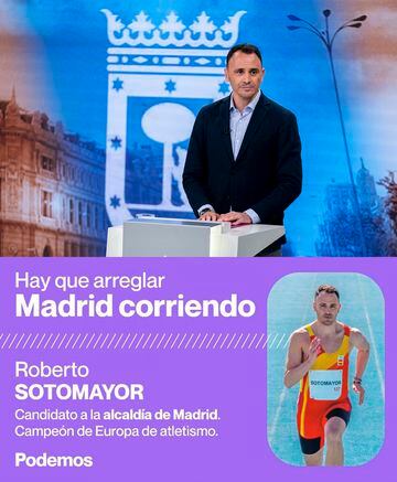 Roberto Sotomayor (atletismo),  número 1 de Podemos en Madrid. 