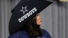 A Dallas Cowboys fan looks on during the game between the Los Angeles Chargers and the Dallas Cowboys