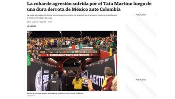 La cobarde agresión sufrida por el Tata Martino luego de una dura derrota de México ante Colombia.