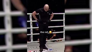 Peleador de MMA confunde al referí y le hace una llave en plena pelea