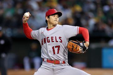  Shohei Ohtani struck out 10 in his first start of the season.