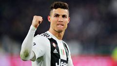 Cristiano celebra uno de sus goles en el Juventus-Atl&eacute;tico