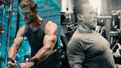 Chris Hemsworth entrena en el gimnasio junto a Arnold Schwarzenegger