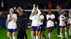 CARSON, CALIFORNIA - FEBRUARY 20: Alex Morgan #7 of the United States after a 5-0 win against the Dominican Republic during the 2024 Concacaf W Gold Cup at Dignity Health Sports Park on February 20, 2024 in Carson, California.   Ronald Martinez/Getty Images/AFP (Photo by RONALD MARTINEZ / GETTY IMAGES NORTH AMERICA / Getty Images via AFP)