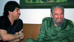 Diego Maradona y Fidel Castro.
