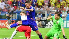 Mateus Uribe cerca de marcar ante Polonia. El volante colombiano podr&iacute;a ser titular ante Senegal 