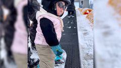 El video viral de una niña dando cátedra de snowboard