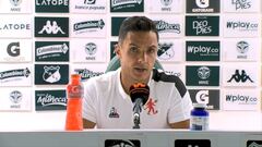 Lucas González, DT de América, analiza el empate contra Deportivo Cali.