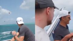 El video viral de Brady derribando el drone de Mr. Beast mientras viajan en su yate de lujo