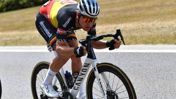 El campeón de Bélgica Tim Merlier compite con el equipo Alpecin-Deceuninck en el Tour de Valonia.