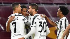 Jugadores de Juventus celebrando un gol en Serie A.