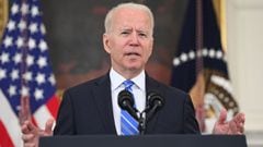 El presidente de los Estados Unidos, Joe Biden, habla sobre la econom&iacute;a durante la pandemia Covid-19 en el Comedor Estatal de la Casa Blanca en Washington, DC, el 19 de julio de 2021. 