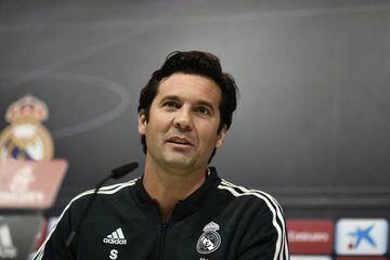 Santiago Solari at his first press conference as Real Madrid first team coach