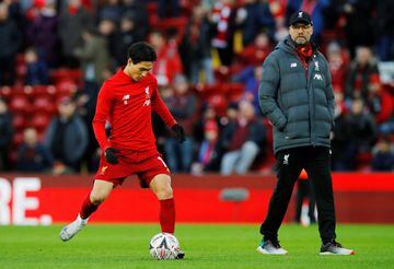 Takumi Minamino's Liverpool debut in pictures