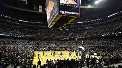 El partido entre los Brooklyn Nets y los Oklahoma City Thunder celebrado en el Arena de la Ciudad de M&eacute;xico.
