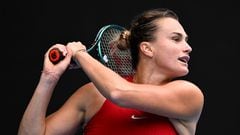 Aryna Sabalenka, contra Lesia Tsurenko en el Open de Australia.