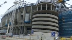 Nuevas imágenes del Bernabéu, ya se puede ver una de las fachadas