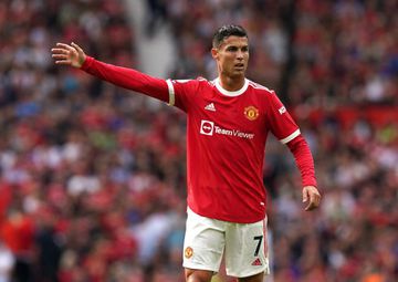 11 September 2021, United Kingdom, Manchester: Manchester United's Cristiano Ronaldo in action during the English Premier League soccer match between Manchester United and Newcastle United at Old Trafford. Photo: Martin Rickett/PA Wire/dpa