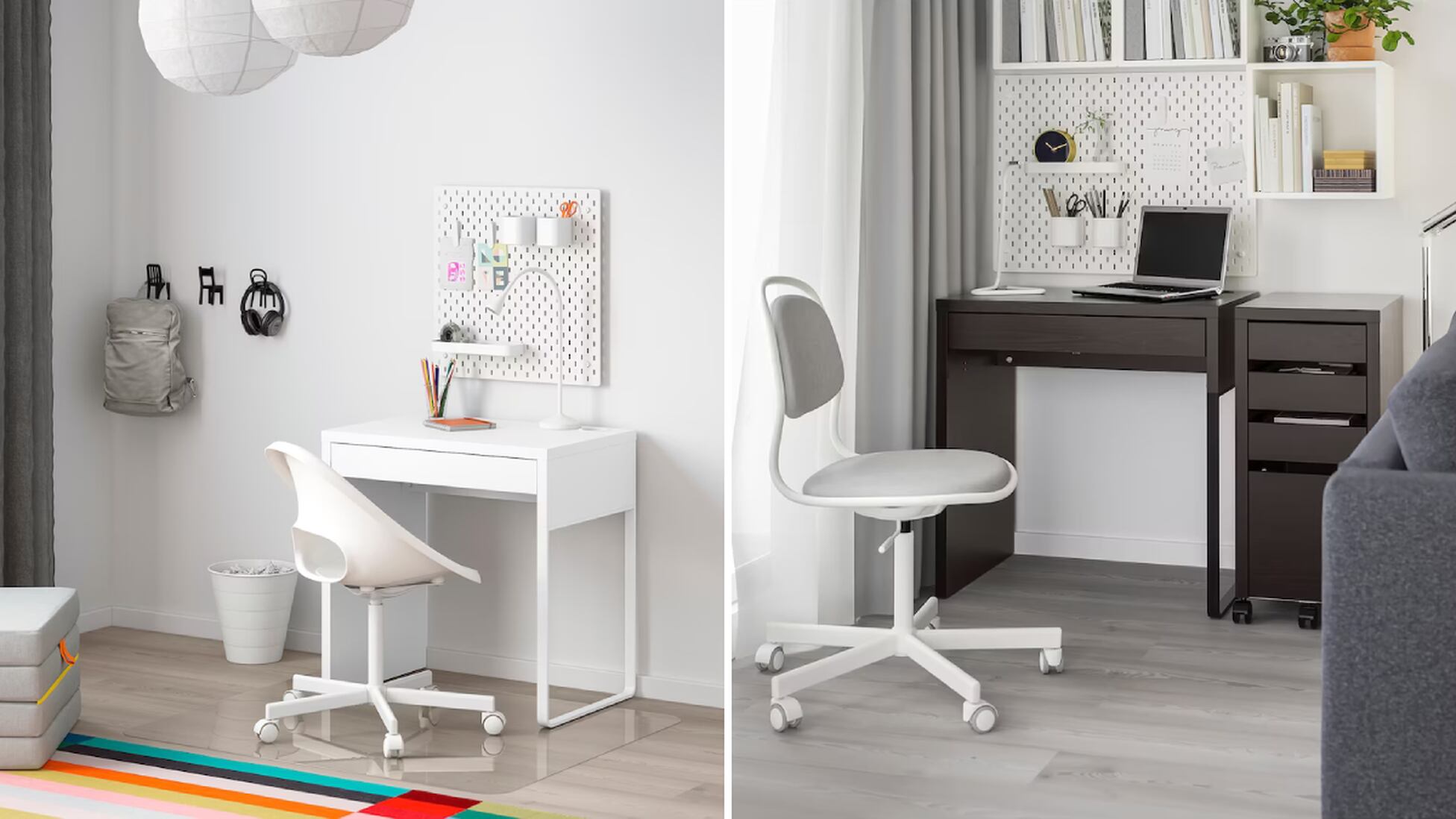 escritorio por menos de 50 euros en dos colores que es ideal para habitaciones pequeñas - Showroom