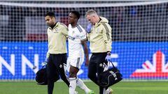 PERTH, AUSTRALIA - JULY 22: Luis Sinisterra of Leeds United leaves the pitch after being injured during the ICON Festival of International Football match between Crystal Palace and Leeds United at Optus Stadium on July 22, 2022 in Perth, Australia. (Photo by Graham Conaty/Speed Media/Icon Sportswire via Getty Images)
