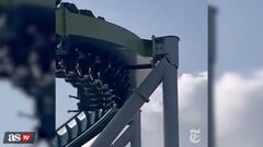 A visible crack in the support beam of a roller coaster in North Carolina caused a fright as the whole structure shook when the car passed it.