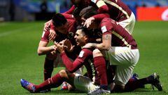 El Am&eacute;rica celebra el segundo gol de Romero ante el Jeonbuk