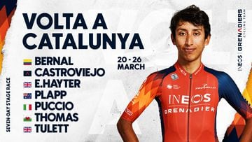 Egan Bernal, ciclista del Ineos, que estará en Vuelta a Cataluña