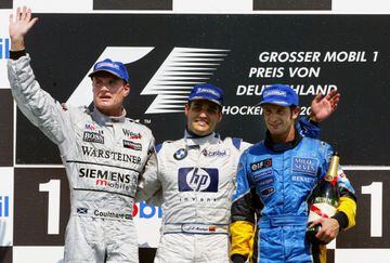 Continuando con ese gran 2003, Montoya volvió a imponerse en un circuito, esta vez fue en Alemania, donde ya había conseguido la pole. El podio lo completaron David Coulthard (McLaren-Mercedes) y Jarno Trulli (Renault) y ese triunfo lo dejó segundo en la clasificación general de la F1 a seis puntos de Schumacher.
