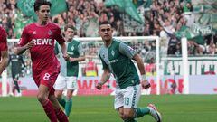 Rafael Santos Borré anota en la victoria de Werder Bremen ante Colonia.