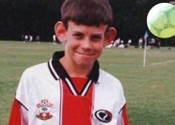 Gareth Bale in the Saints' shirt.