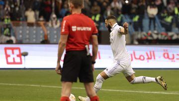 After a 1-1 draw in Riyadh, Real Madrid beat Valencia on penalties to set up a Spanish Super Cup final against either Barcelona or Real Betis.