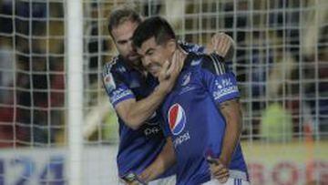 Jos&eacute; Harrison Ot&aacute;lvaro celebra el gol ante Deportes Tolima del pasado 7 de octubre