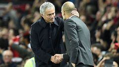 Manchester United&#039;s Portuguese manager Jose Mourinho after EFL clash