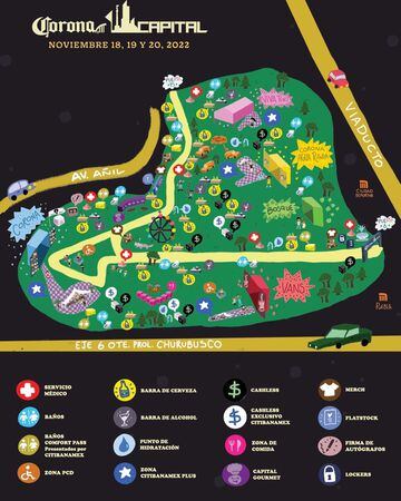 Corona Capital 2022: Mapa del festival, horarios y rutas para llegar