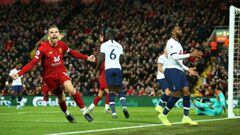 Henderson celebra su gol frente al Tottenham