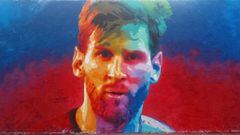 Mural de Messi. 