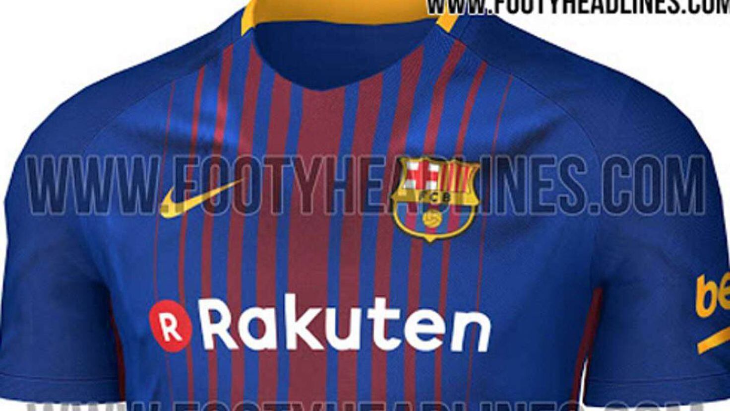 Leaked Barcelona third kit for 2017/18 matches major sponsor Rakuten's  Japanese baseball team and an Italian giant - Mirror Online