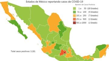Mapa y casos de coronavirus en México por estados hoy 9 de abril