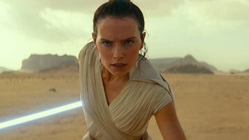 Imagen publicada por Disney / Lucasfilm muestra a Daisy Ridley como Rey en una escena de &quot;Star Wars: The Rise of Skywalker&quot;.