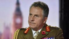 Britain&#039;s Chief of the Defence Staff, General Nick Carter, appears on BBC TV&#039;s The Andrew Marr Show in London, Britain November 8, 2020. Picture taken through glass for pre-recording just before going on air. Jeff Overs/BBC/Handout via REUTERS T