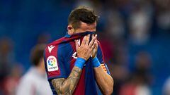 MADRID, SPAIN - MAY 12: Jose Luis Morales of Levante UD reacts after the game during the LaLiga Santander match between Real Madrid CF and Levante UD at Estadio Santiago Bernabeu on May 12, 2022 in Madrid, Spain. (Photo by Diego Souto/Quality Sport Images/Getty Images)