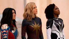 The Marvels appear in new images and spark controversy over their costumes