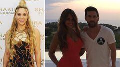 Shakira en un acto de presentaci&oacute;n de su disco &quot;El dorado&quot; - Antonella Roccuzzo y Lionel Messi.
