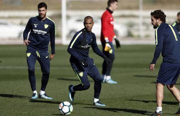 Málaga training in preparation for Real Madrid