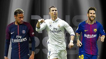 Cristiano, Messi y Neymar, finalistas al FIFA The Best