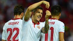Jovetic, delantero montenegrino que jug&oacute; en el Sevilla la pasada temporada.