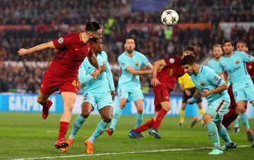 Konstantinos Manolas scores their third goal and sends Roma into Champions League semi-finals