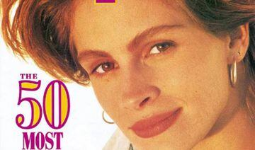 Julia Roberts en la portada de People de 1991 como la mujer más guapa del año.