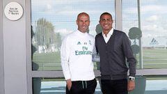 Zidane y Trezeguet posan en Valdebebas.