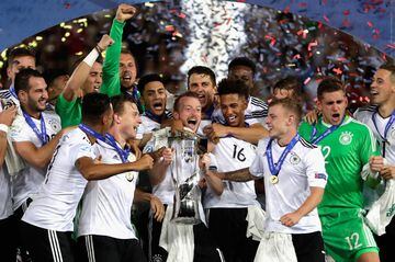 Los alemanes celebran su título.